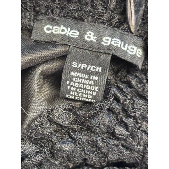 Cable & Gauge Black Lace Top Women's Size S Fairycore Whimsigoth - Picture 6 of 8